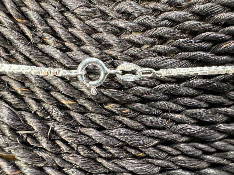 Sterling Silver Crystal Pendant Natural Gemstone With Sterling Silver Box Chain