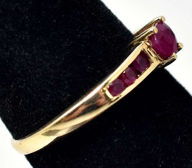 Beautiful 14K Yellow Gold Ruby Gemstone Ring
