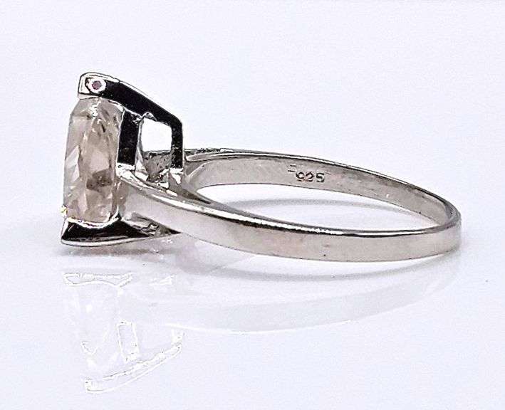 14 Kt White Gold Plated 2.75 Ct Lab Simulated Heart Cut Diamond Ring