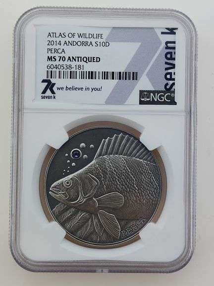 2014 Atlas Of Wildlife / Andorra 10 D, NGC MS70 Antiqued