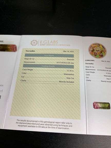 CERTIFIED NATURAL TOURMALINE 12.18 CARATS