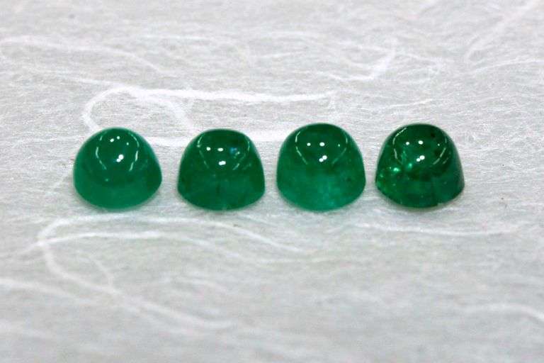 Natural Gumdrop Emeralds - Lot of 4