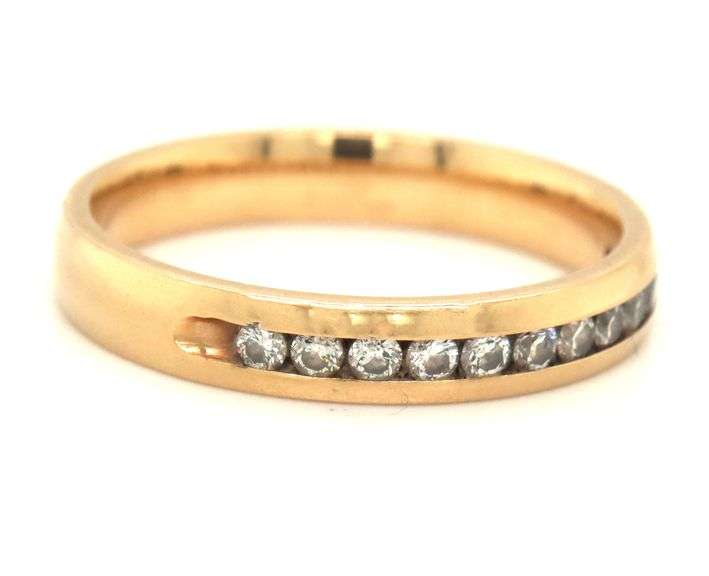 In Demand 14K YG Channel Set Diamond Band