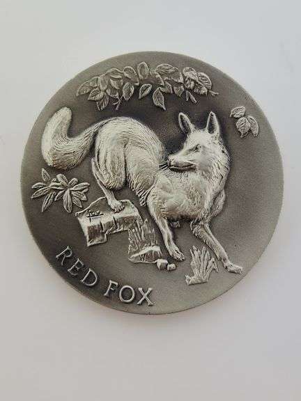 Red Fox, Sterling Silver Medal