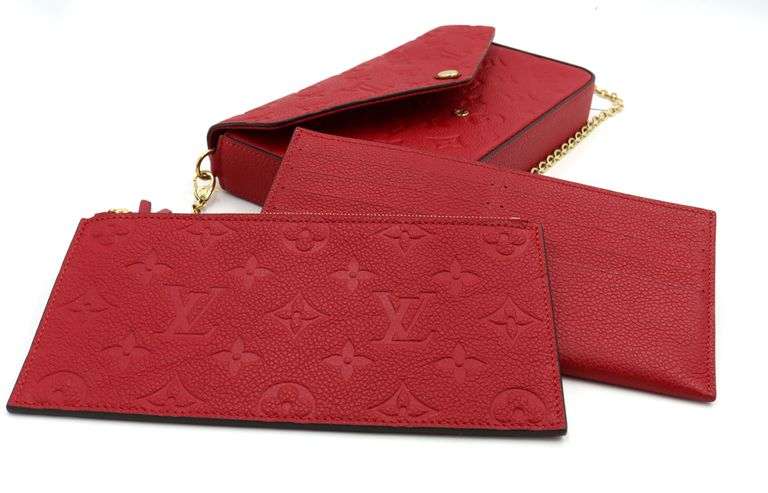 Louis Vuitton Felicie Pouchette Scarlet Monogram Repreinte Bag