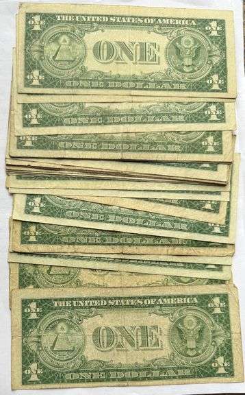26 Various 1935 Series $1 Silver Certificates