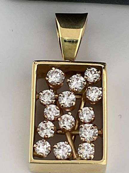 CERTIFIED 18K YELLOW GOLD DIAMOND PENDANT