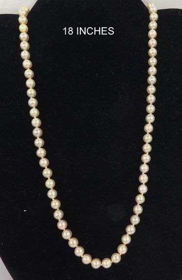 Creamy Cultured Akoya Pearls, 14K Gold Clasp