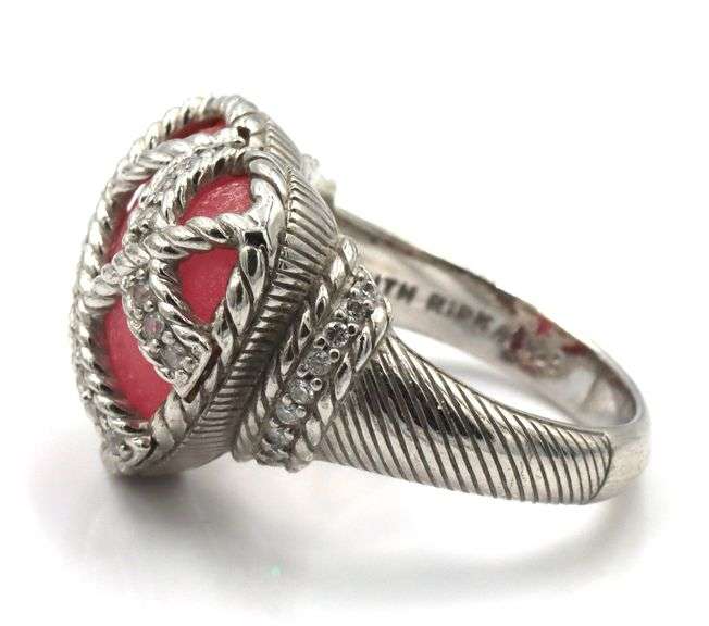 Lot of 2 Judith Ripka 925 sterling silver signed rings