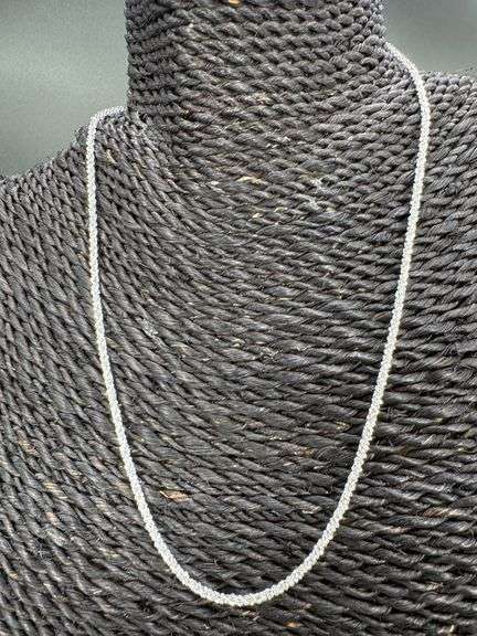 Italian 925 Sterling Silver 2.5mm Diamond Cut Margarita Chain 18" Necklace