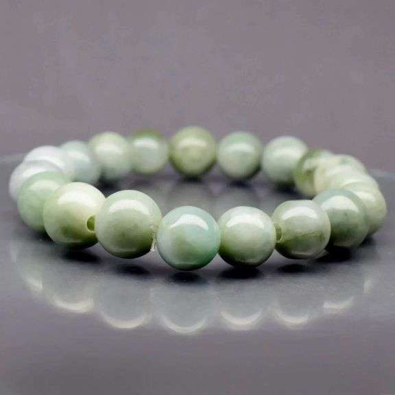 Natural! 191.72ct graduated Burmese Jade beaded bracelet
