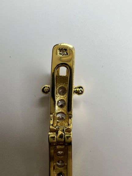 Dazzling 14 Kt 15.3 Grams Yellow Gold Plated Tennis Bracelet