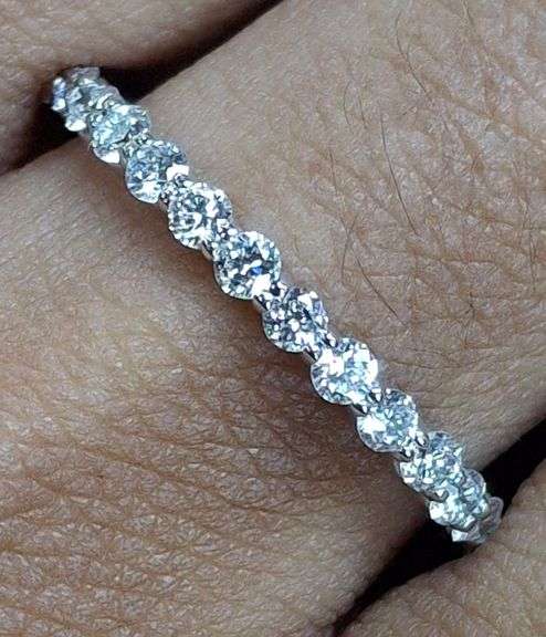 14K White Gold Lab Grown Diamond Wedding Band