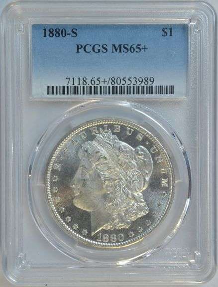 Spectacular PCGS MS65+ 1880-S Morgan Silver Dollar