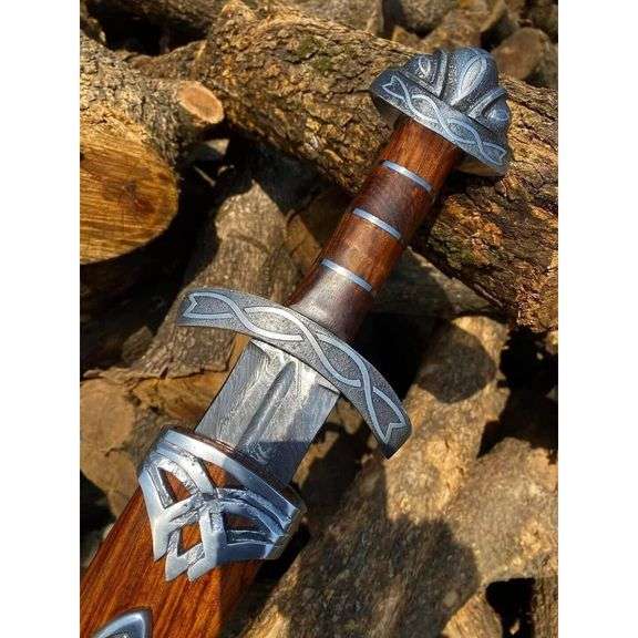 Handmade Damascus Steel Viking Sword AuthenticBlade