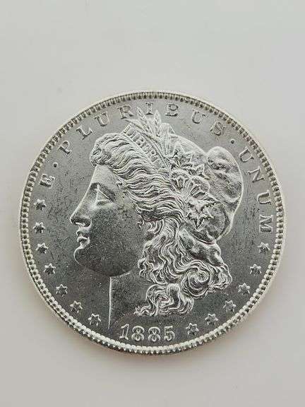 1885 Morgan Silver Dollar, AU/UNC