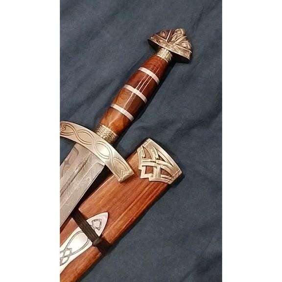 Handmade Damascus Steel Viking Sword AuthenticBlade
