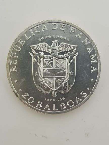 HUGE, 1971 Panama Silver 20 Balboas, 150th Independence Anniversary