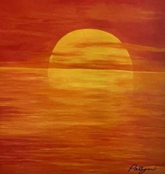 Hand Embellished Fine Art Giclee on Canvas Titled Tropical Heat by Palyn