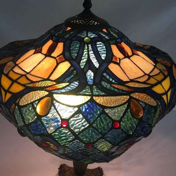 Baroque Tiffany Style Stained Glass Lamp