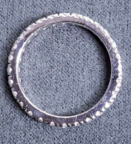 14K WHITE GOLD NATURAL DIAMOND WEDDING BAND