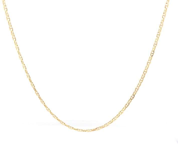 14kt Yellow gold Anchor chain necklace