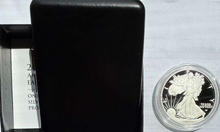 2024 S  Proof Silver Eagle With Box & Paper