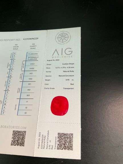 CERTIFIED 0.95 CARAT NATURAL RED RUBY