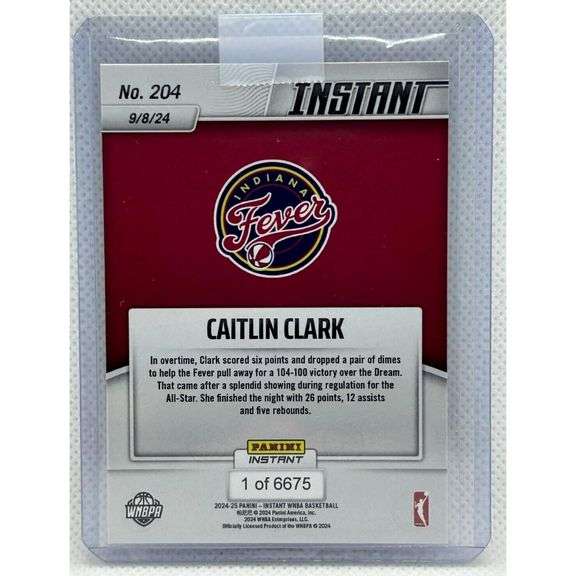 Limited Caitlin Clark WNBA Basketball Rookie Card