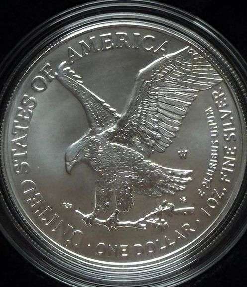 2023 W  Uncirculated Silver Eagle With Box & Paper