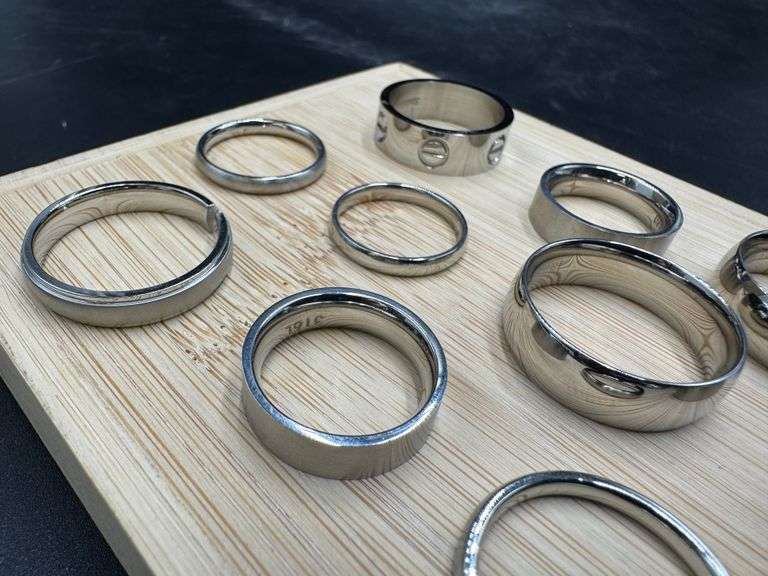 Lot of 20 Stainless Steel Bands 316L Various Sizes & Styles