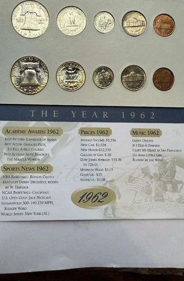 Vintage 1962 BU Year Set
