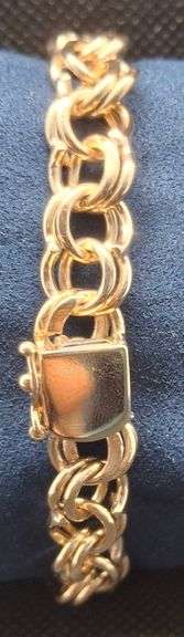 Double link 14K Yellow gold Bracelet