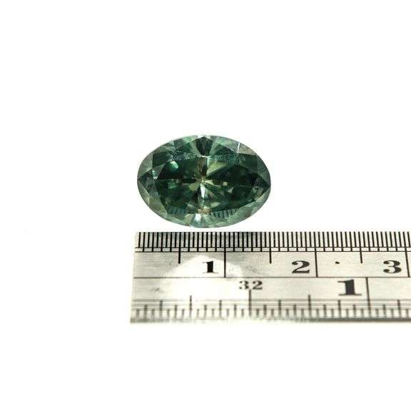 Huge Rare 7.16 Ct  Oval Green Lab Simulated Diamond Solitaire