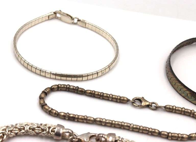 Vintage 925 sterling silver group lot of 7 bracelets