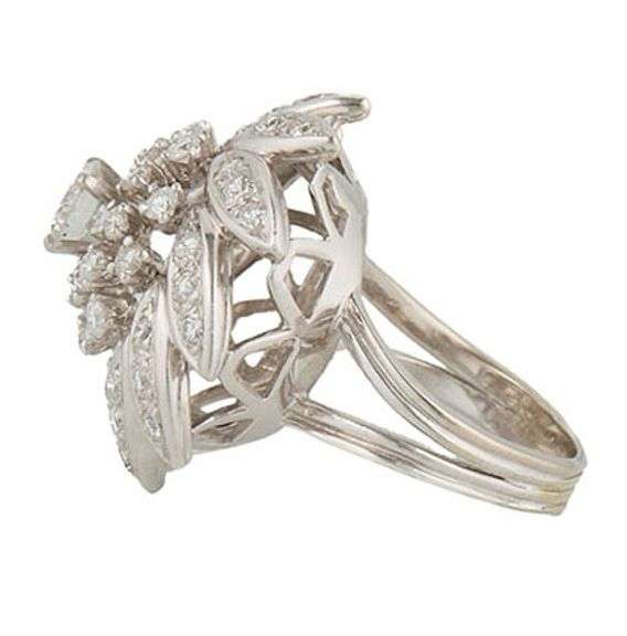 Vintage 2.05ctw Round Diamond Spiral Cocktail Ring in 14K