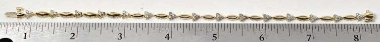 Perfect 10K Yellow Gold Diamond Bracelet