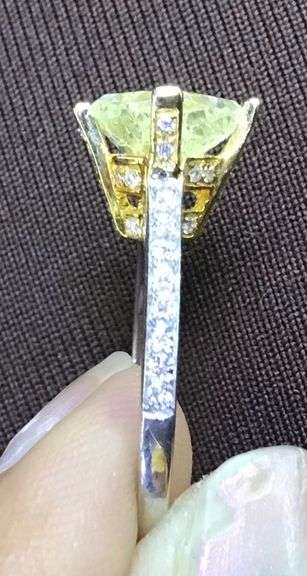 18K Two Tone Gold Natural Diamond Engagement Ring