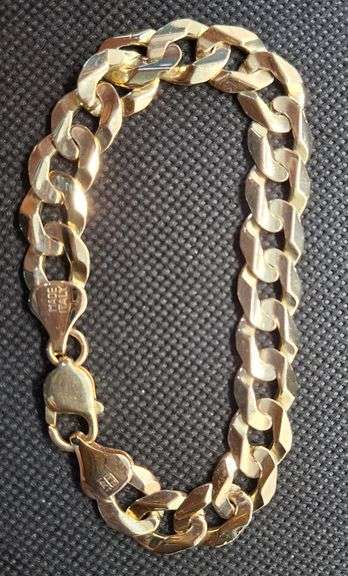 FASCINATING 14K YELLOW GOLD CURB LINK BRACELET