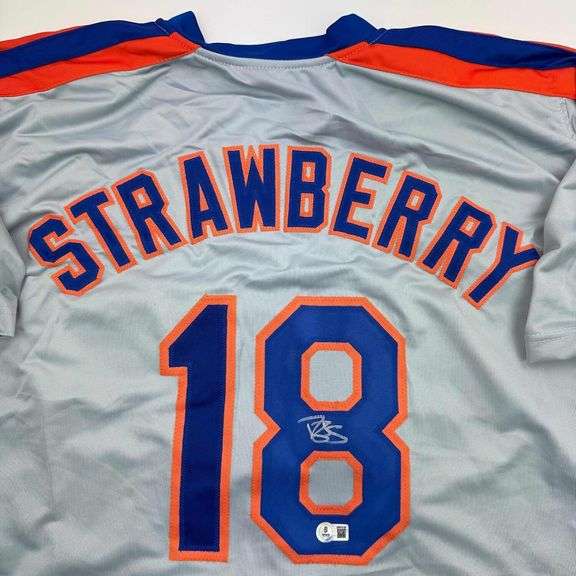 Darryl Strawberry Autographed New York Baseball Jersey