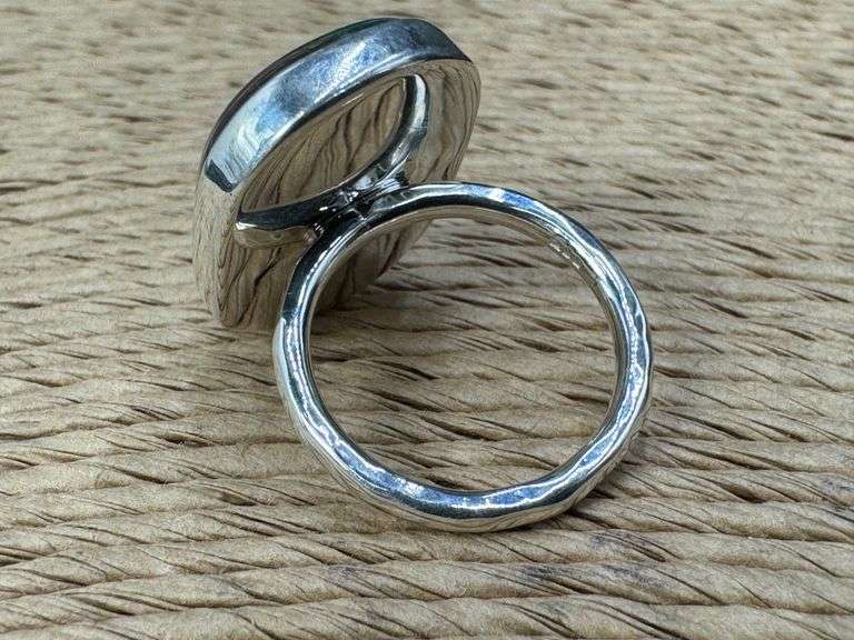 Sterling Silver 925 One of a Kind Dichroic Glass Ring Size 6.5