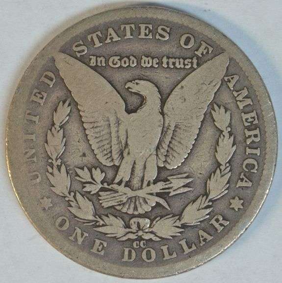 Scarce key date 1890-CC Morgan Silver Dollar in circ