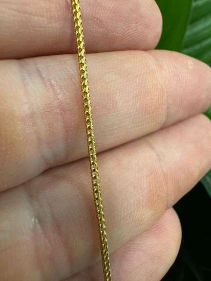 10k Yellow Gold Solid Franco Wheat Rope Chain 1.2mm Necklace 16"