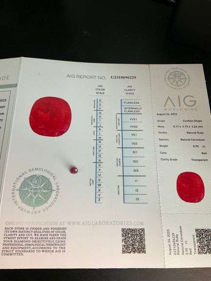 CERTIFIED 0.95 CARAT NATURAL RED RUBY