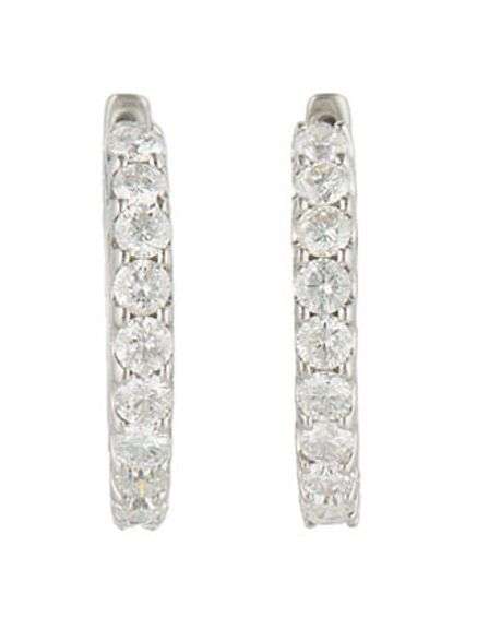 Sonia Bitton 1.60ctw Diamond Shared Prong Hoop Earrings in 14K