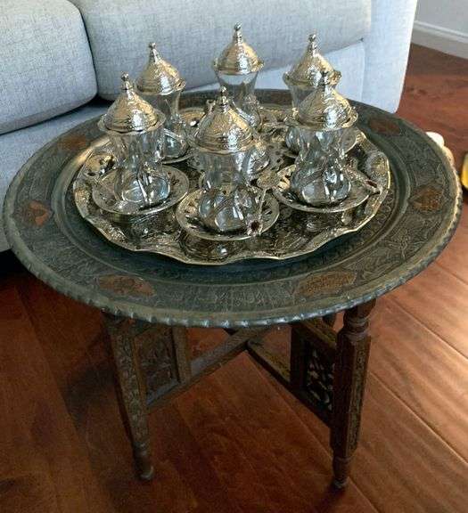 Handmade Turkish Silver Tea Serving Set