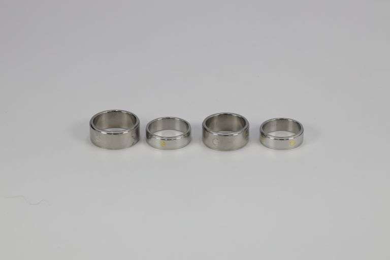 Lot of 19 Stainless Steel 316L Laser Cut Design Rings Various Sizes & Styles
