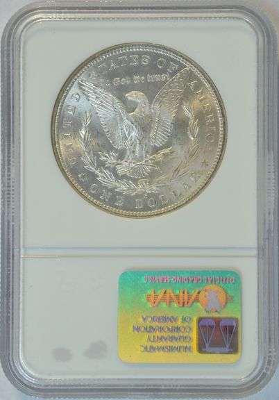 Solid Gem BU 1880-S Morgan Silver Dollar. NGC MS65