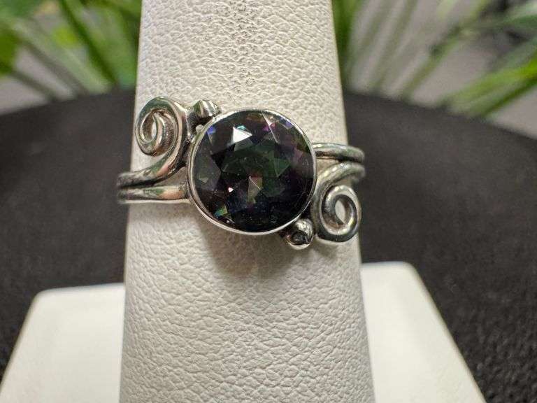 Sterling Silver Mystic Quartz Ring Size 7