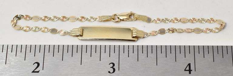 Adorable 14K Yellow Gold Child's Bracelet